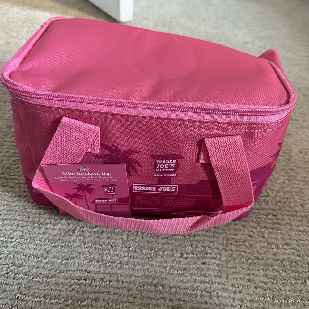 Trader Joes Pink Cooler Bag NWT